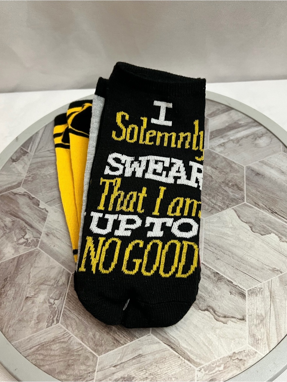 Kids Harry Potter Hogwarts No Show Socks Mischief Managed 4 Pair Lot
